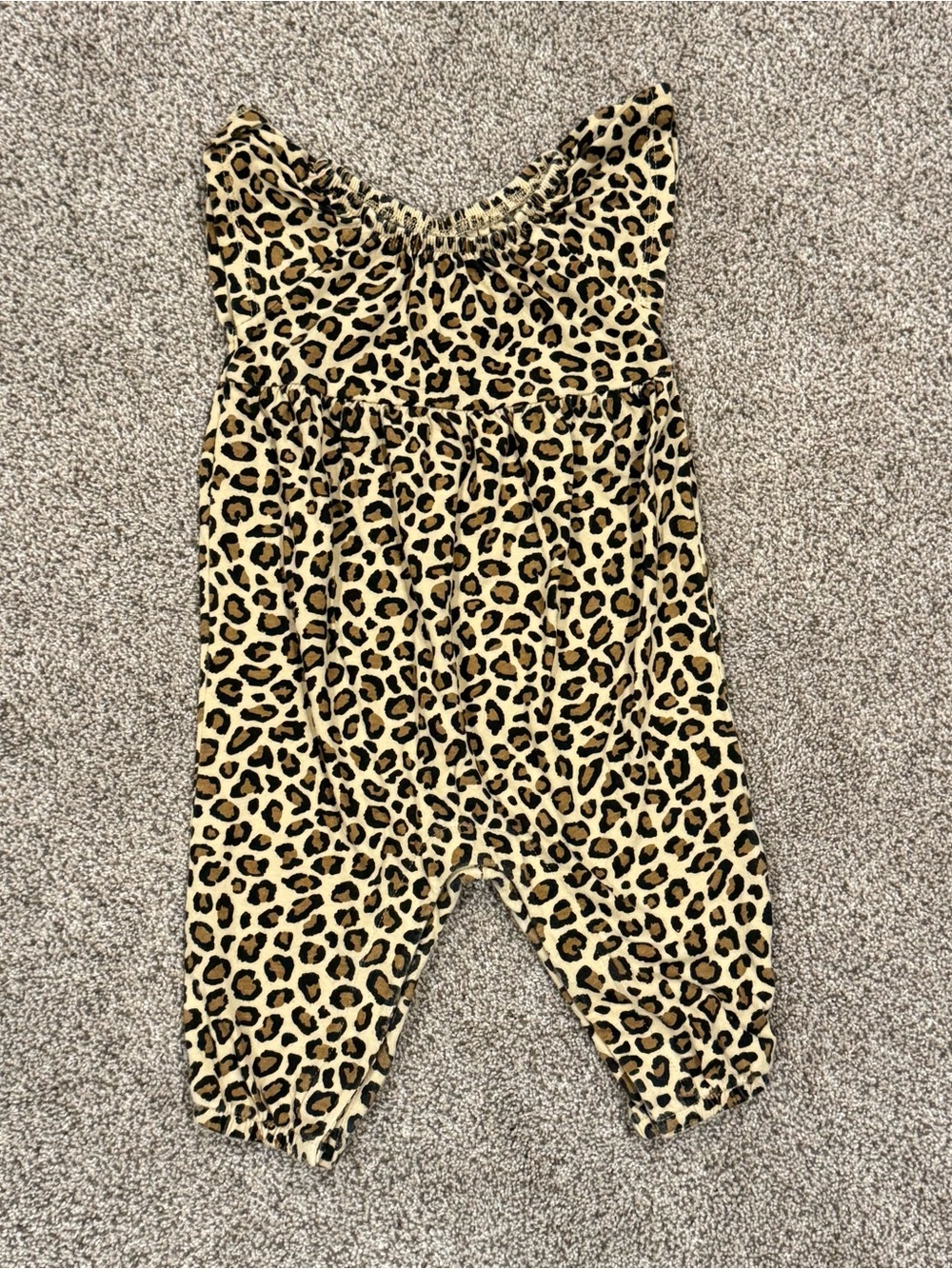 Old Navy Leopard-Print Girls' Romper in Tan and Black